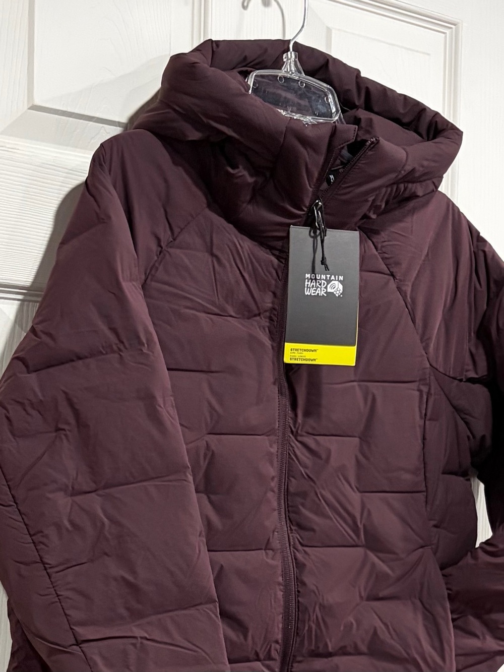 Mountain Hardwear Women's Medium Stretchdown Long Parka Dark Pink NWT Jacket - Picture 2 of 8